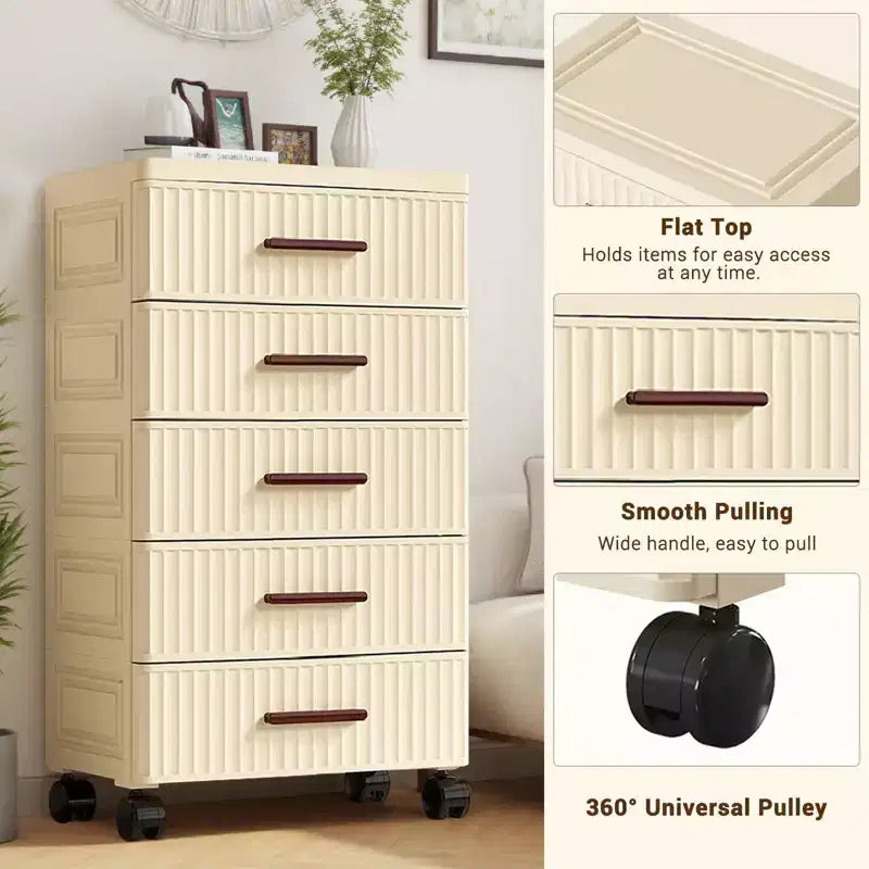 Armoire de rangement multifonctionnelle - Meuble de rangement à tiroirs mobile pour Chambre et Salon