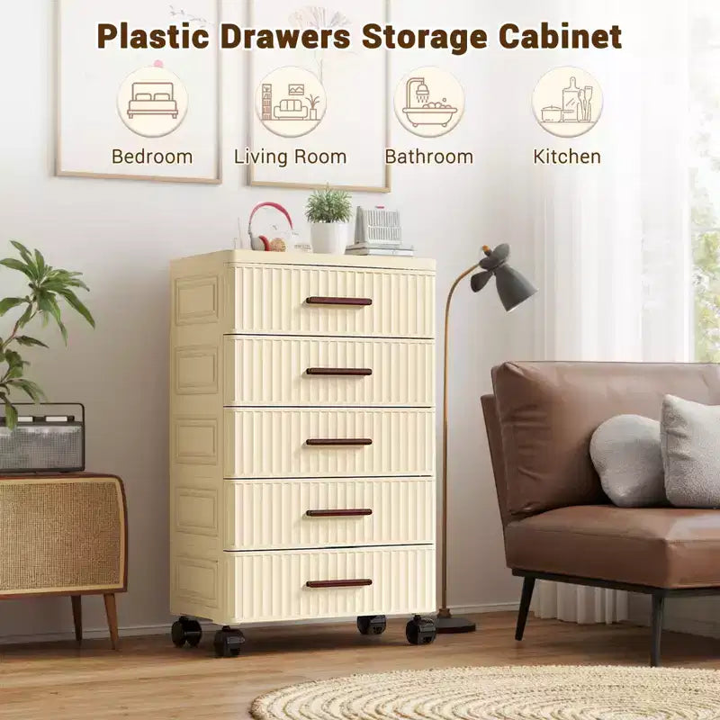 Armoire de rangement multifonctionnelle - Meuble de rangement à tiroirs mobile pour Chambre et Salon