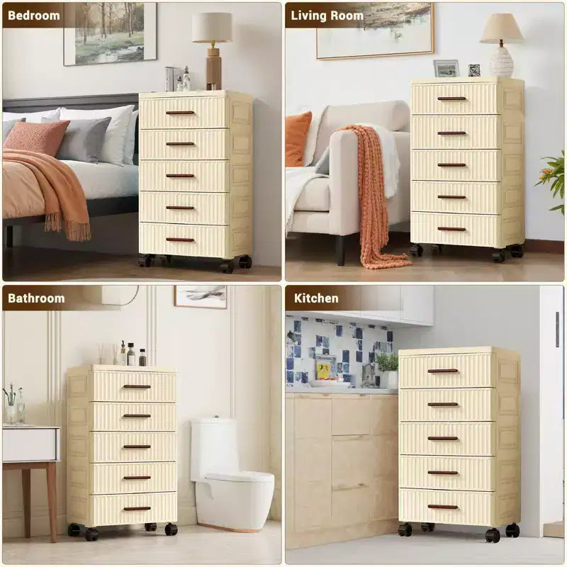 Armoire de rangement multifonctionnelle - Meuble de rangement à tiroirs mobile pour Chambre et Salon