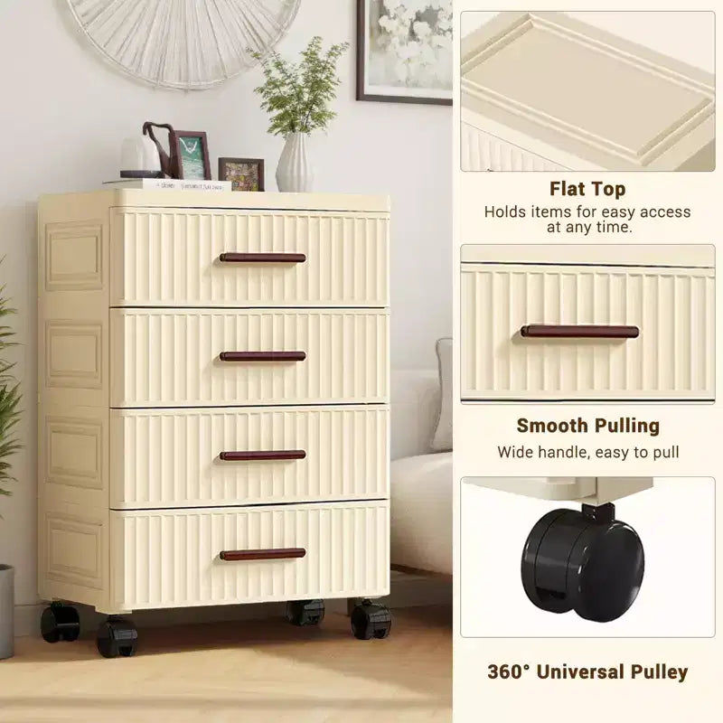 Armoire de rangement multifonctionnelle - Meuble de rangement à tiroirs mobile pour Chambre et Salon