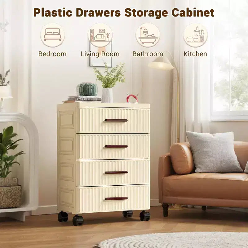 Armoire de rangement multifonctionnelle - Meuble de rangement à tiroirs mobile pour Chambre et Salon