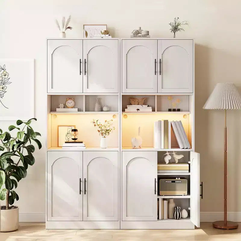 Meuble de cuisine avec éclairage RGB, Meuble haut de cuisine avec bar