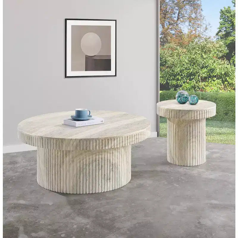 Table basse en béton ciré