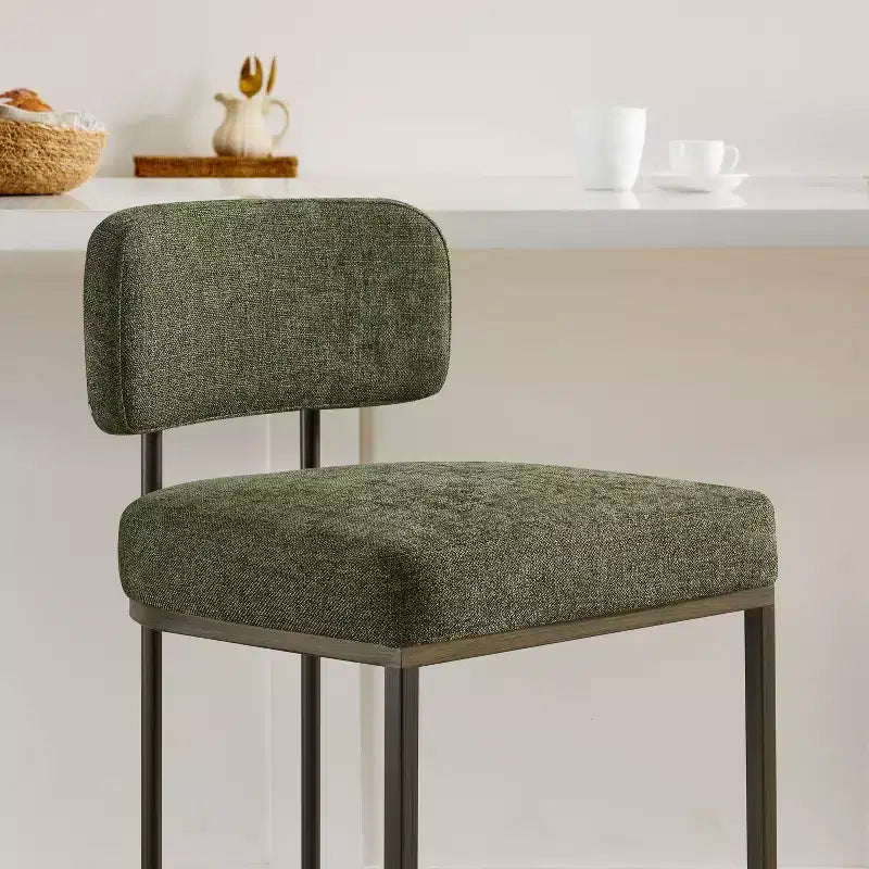 Tabouret de bar avec piètement en laiton