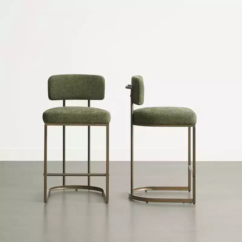 Tabouret de bar avec piètement en laiton