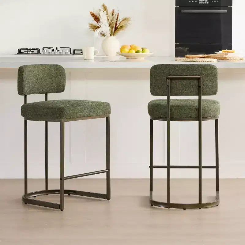 Tabouret de bar avec piètement en laiton