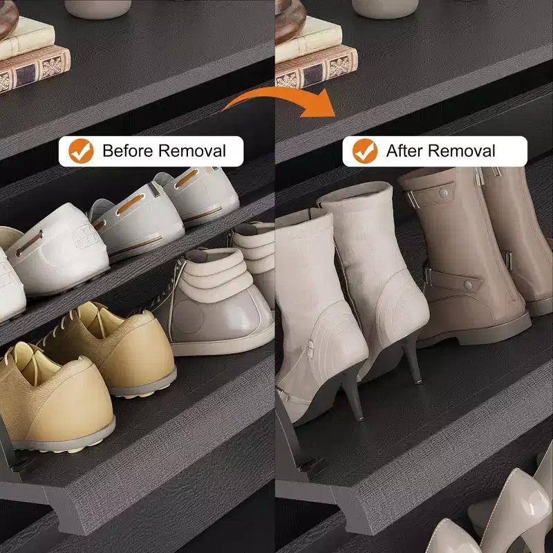 Meuble à chaussures avec tiroirs basculants, Organisateur de chaussures avec étagère réglable, Rangement de chaussures dissimulé