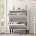 Coolmee Shoe Cabinet with Flip Drawers, Shoe Organizer with Adjustable Shelf, Hidden Shoe Storage for Entryway, Hallway, Living Room