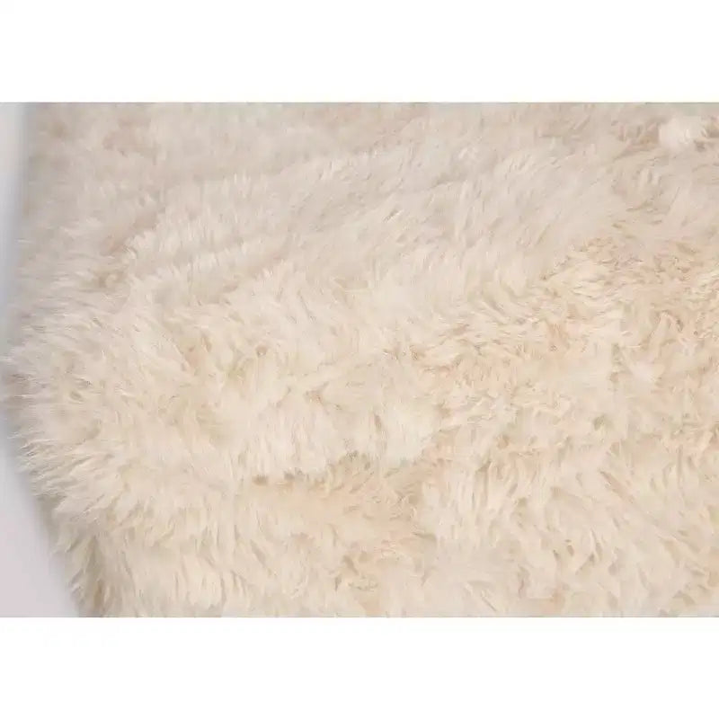 Banc de rangement capitonné en fausse fourrure peluche de luxe