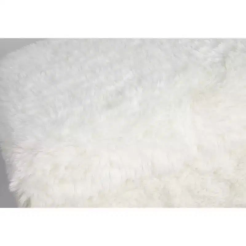 Banc de rangement capitonné en fausse fourrure peluche de luxe