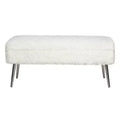 Jofran,Huggy Luxury Plush Faux Fur Upholstered Storage Bench