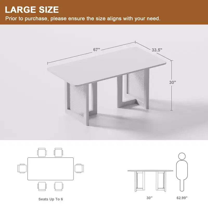 Table de salle à manger ovale en bois, moderne, de style ferme