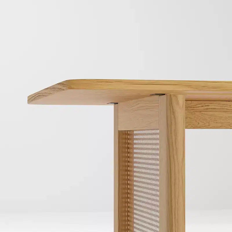 Table de salle à manger ovale en bois, moderne, de style ferme