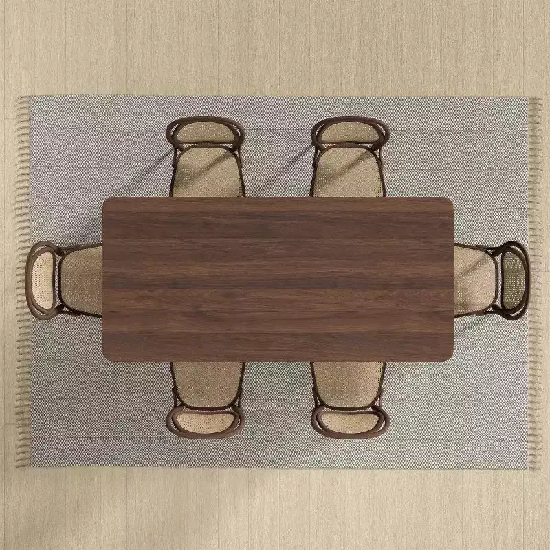 Table de salle à manger ovale en bois, moderne, de style ferme