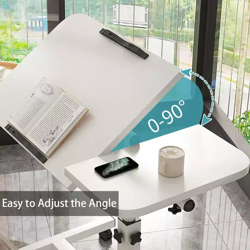 Bureau debout, bureau portable mobile, table de lit réglable