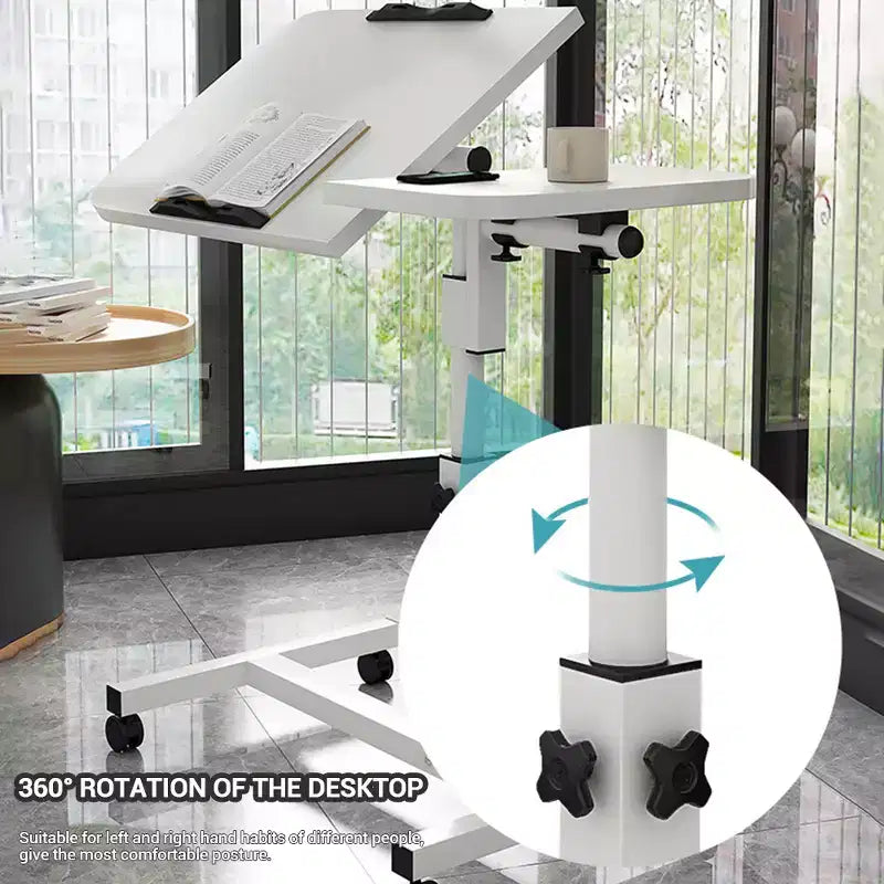 Bureau debout, bureau portable mobile, table de lit réglable