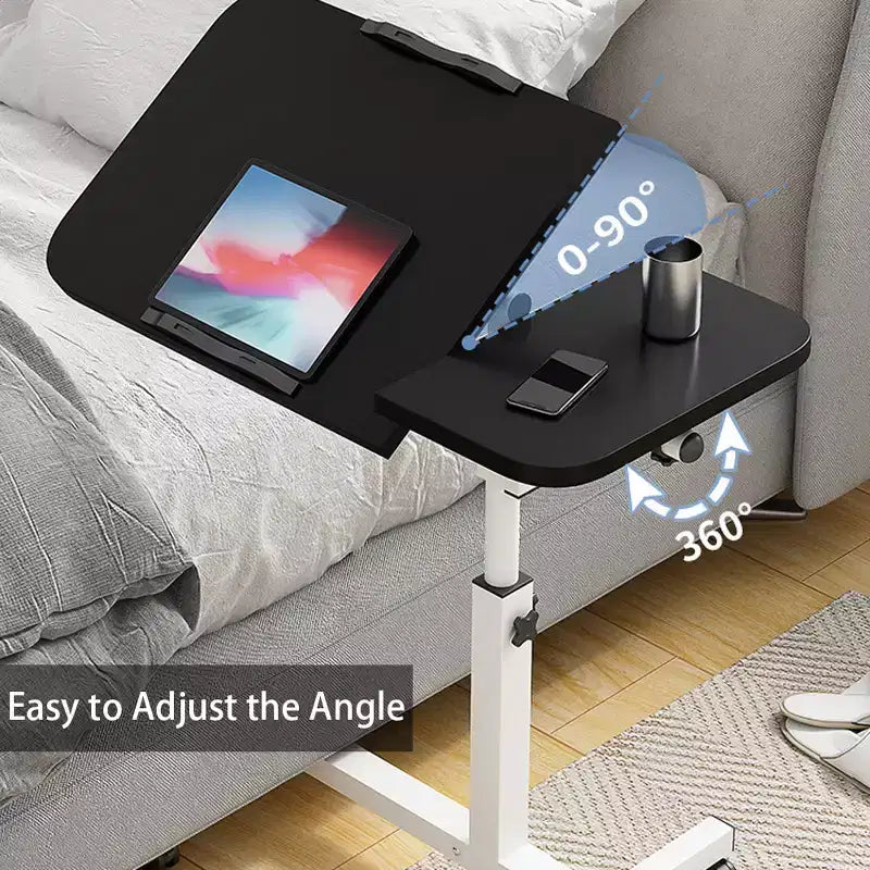 Bureau debout, bureau portable mobile, table de lit réglable