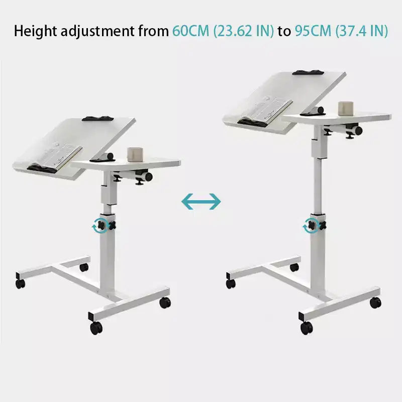 Bureau debout, bureau portable mobile, table de lit réglable
