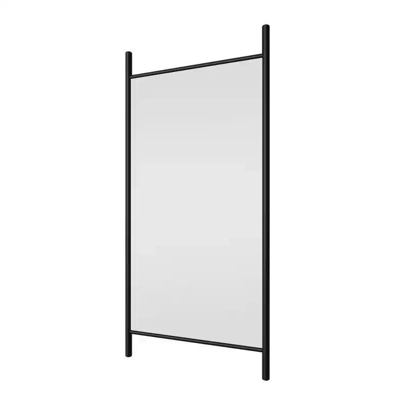 Miroir pleine longueur, cadre en bois massif, échelle, rectangulaire, noir