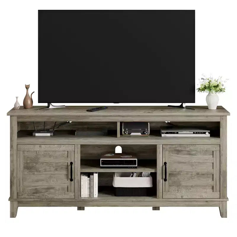 Meuble TV moderne en bois avec console multimédia et centre de divertissement