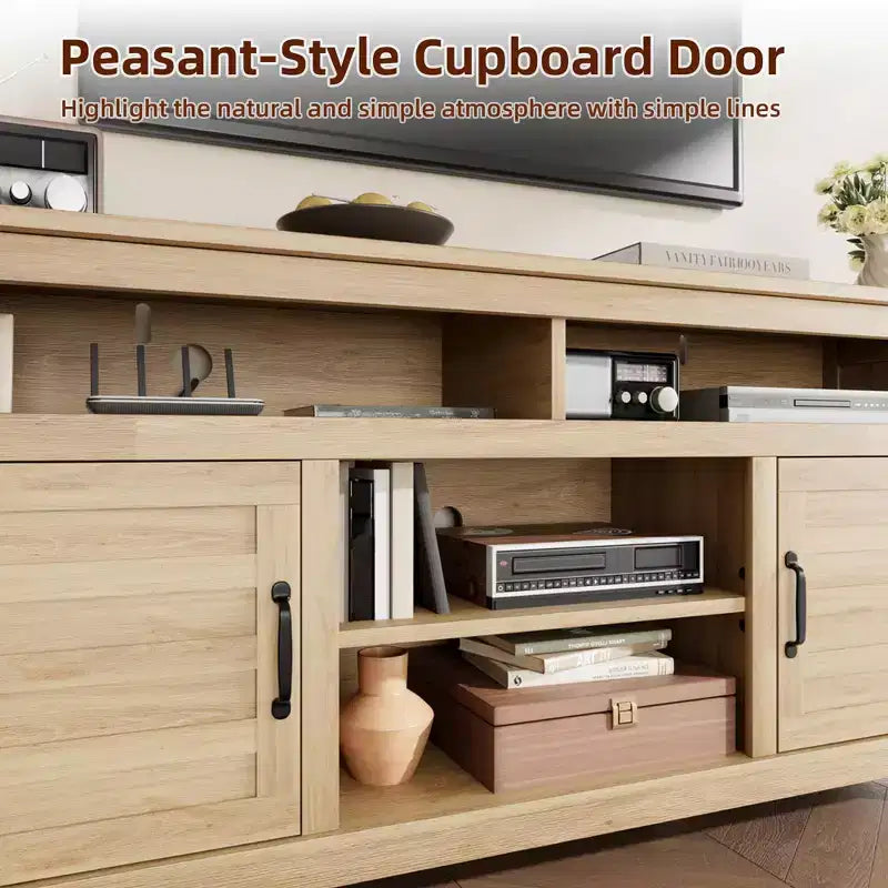 Meuble TV moderne en bois avec console multimédia et centre de divertissement