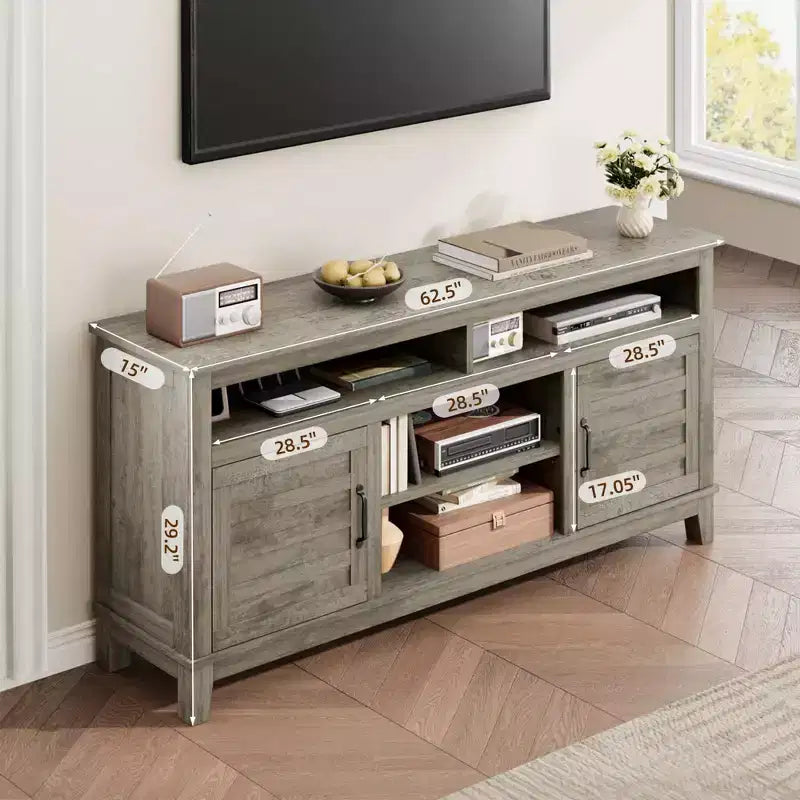 Meuble TV moderne en bois avec console multimédia et centre de divertissement