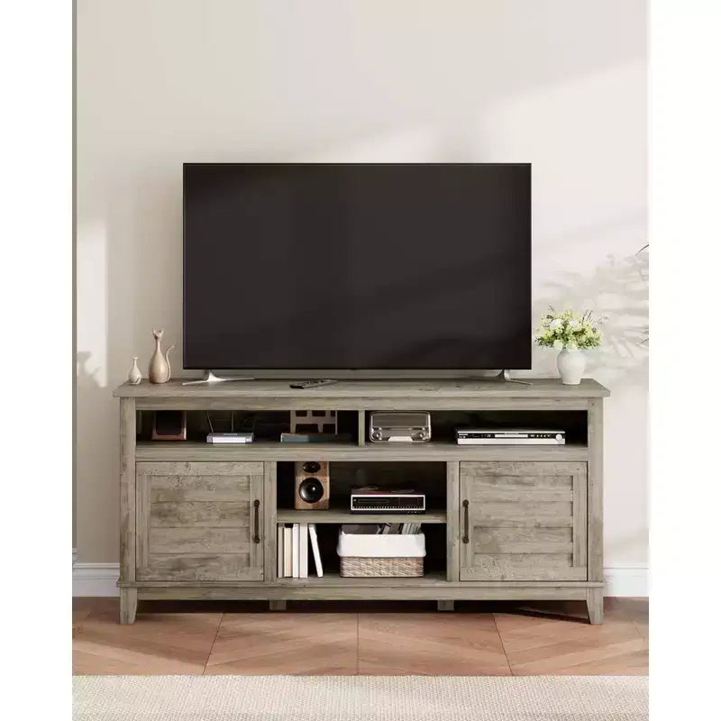 Meuble TV moderne en bois avec console multimédia et centre de divertissement