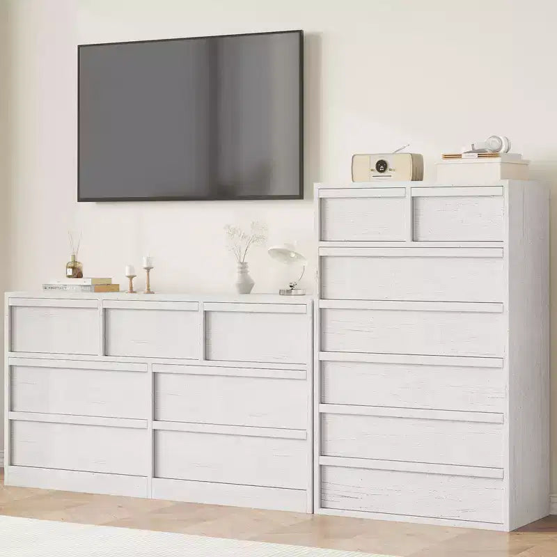 Commode à 5 tiroirs Grande commode avec grand espace de rangement, commode de rangement moderne
