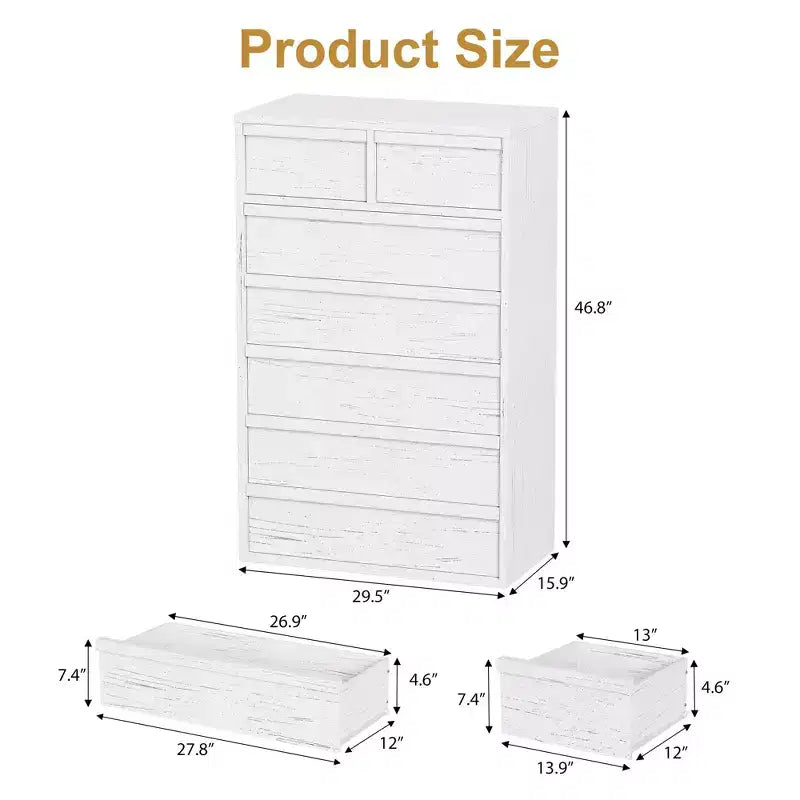 Commode à 5 tiroirs Grande commode avec grand espace de rangement, commode de rangement moderne