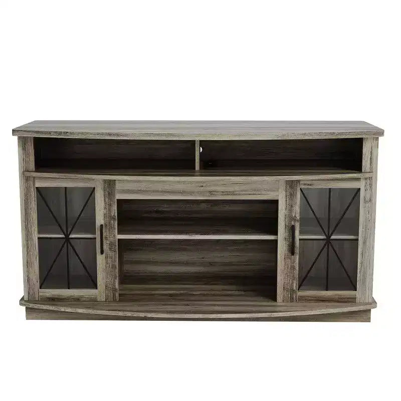 Meuble TV pour salon - Grand centre de divertissement style ferme