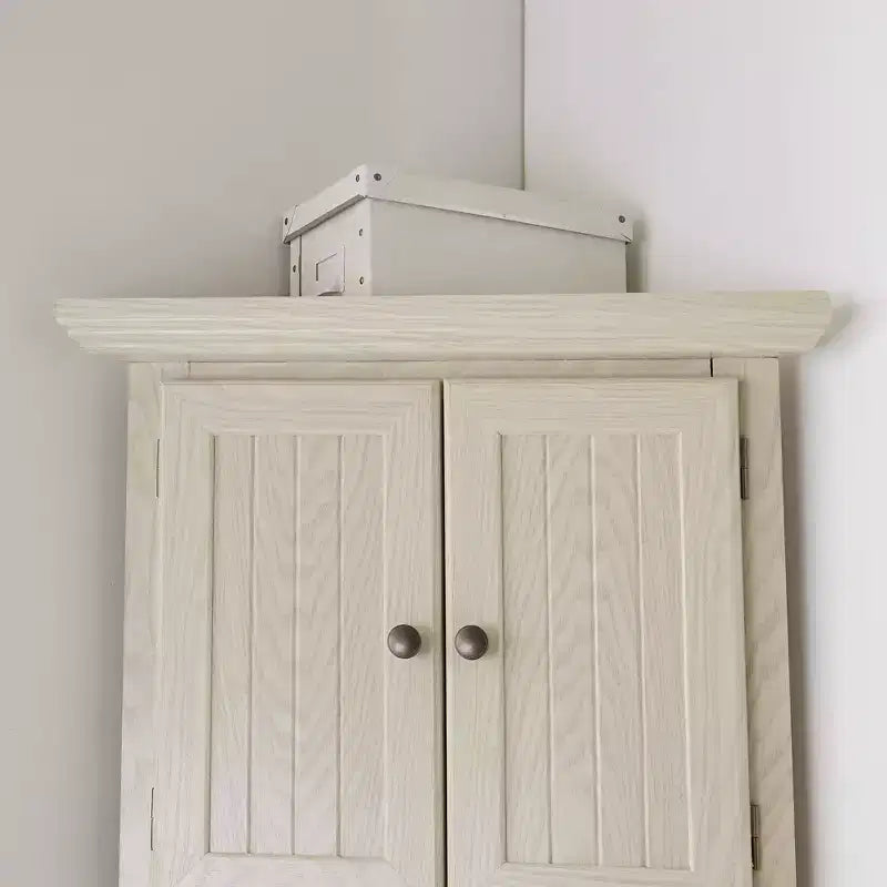 Meuble de rangement de cuisine d'angle à 4 niveaux, armoire de style ferme, étagère.