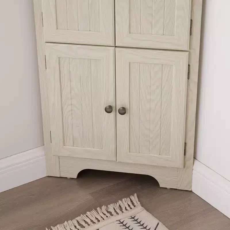 Meuble de rangement de cuisine d'angle à 4 niveaux, armoire de style ferme, étagère.