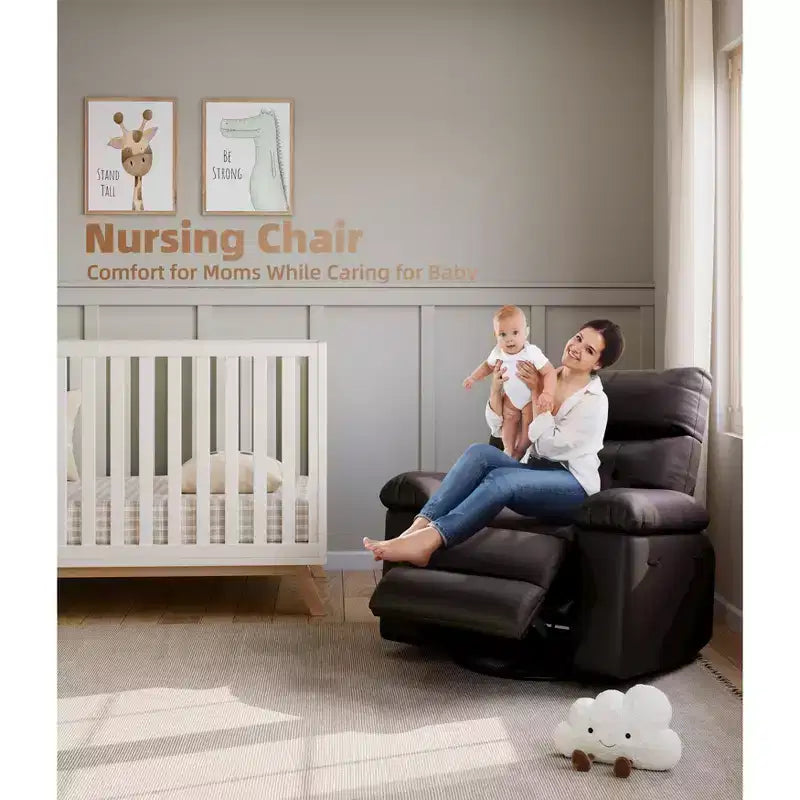 Fauteuil inclinable - Fauteuil relax manuel en cuir PU Confort éponge