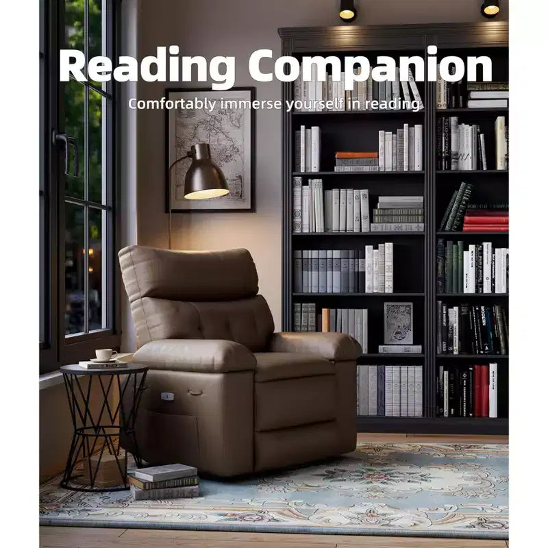 Fauteuil inclinable - Fauteuil relax manuel en cuir PU Confort éponge