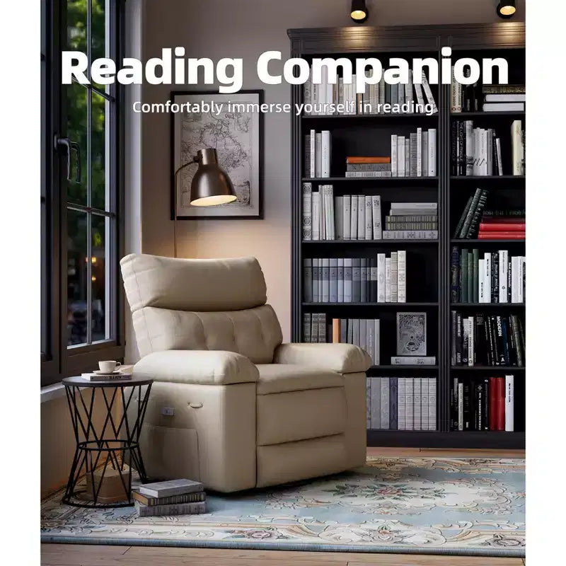 Fauteuil inclinable - Fauteuil relax manuel en cuir PU Confort éponge
