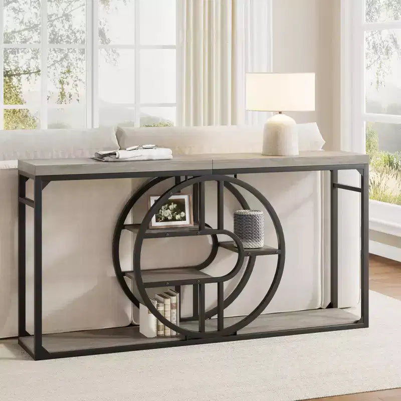Table d'entrée, Consoles 5 niveaux pour entrée, Tables basses industrielles
