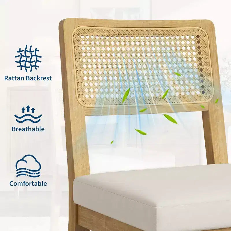 Chaises de salle à manger en rotin, chaises de cuisine de ferme modernes du milieu du siècle
