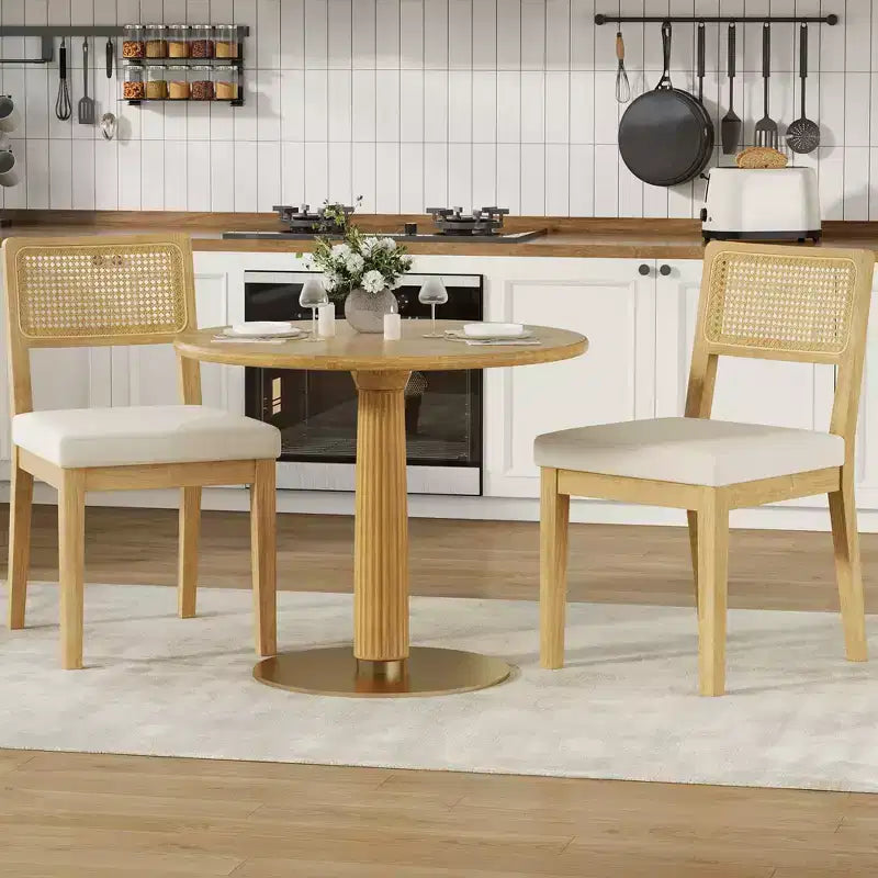 Chaises de salle à manger en rotin, chaises de cuisine de ferme modernes du milieu du siècle