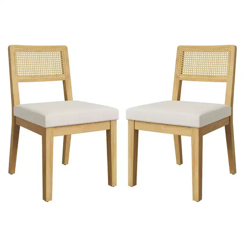 Chaises de salle à manger en rotin, chaises de cuisine de ferme modernes du milieu du siècle
