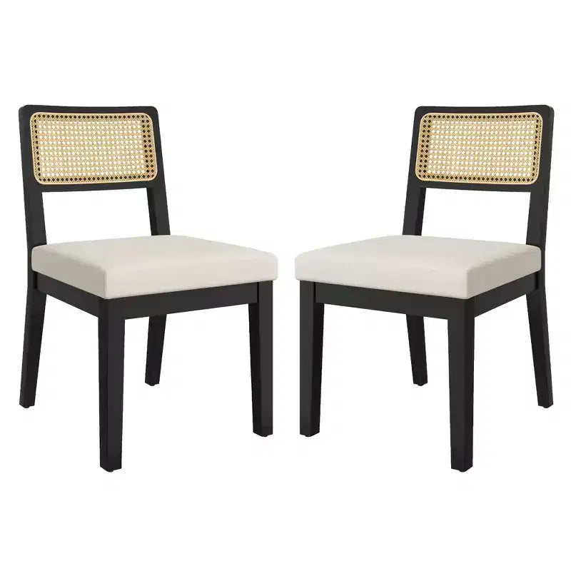 Chaises de salle à manger en rotin, chaises de cuisine de ferme modernes du milieu du siècle