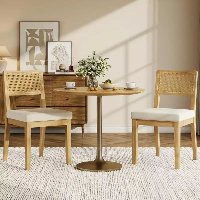 Chaises de salle à manger en rotin, chaises de cuisine de ferme modernes du milieu du siècle