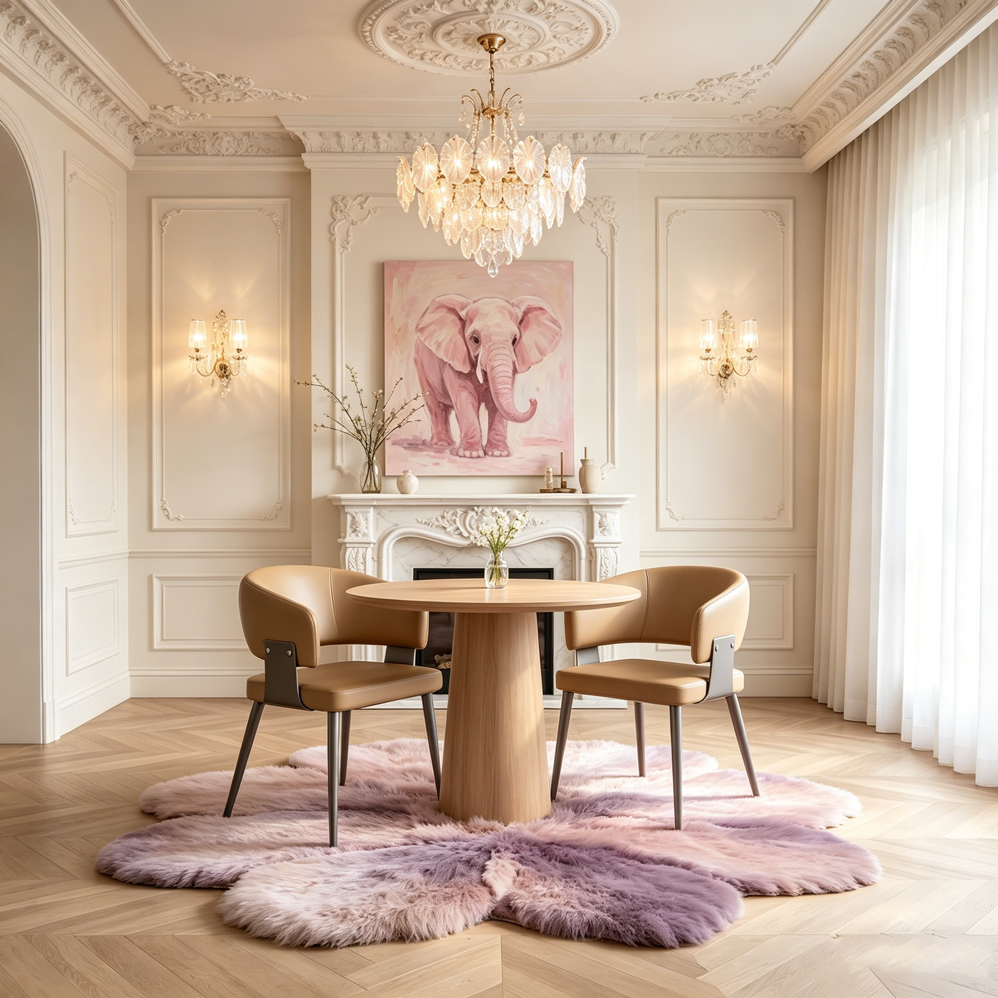Chaise de salle à manger en cuir avec structure en métal et mousse haute densité