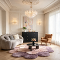 Commode 4 tiroirs rose en panneaux de particules