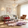 Table d'appoint style malle, tiroir et surface supérieure lisse, table d'appoint de rangement moderne