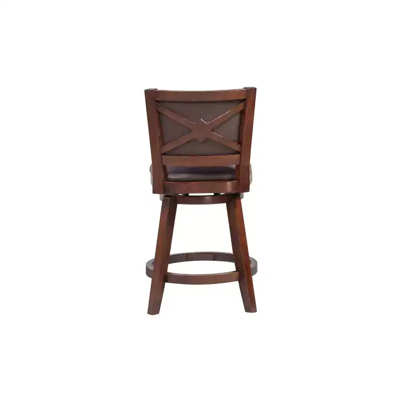 Tabouret de bar pivotant à hauteur de comptoir avec dossier Cappuccino