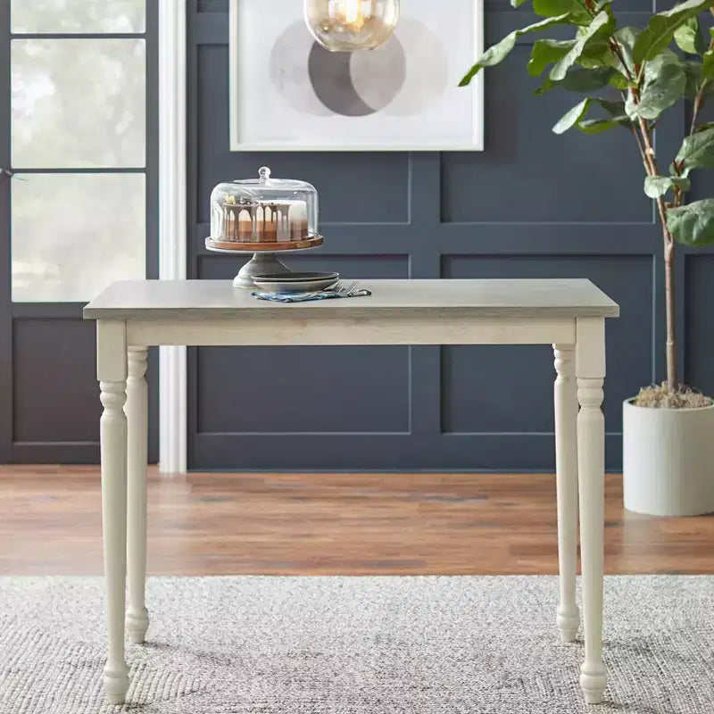 Table hauteur comptoir gris/blanc : Moderne du milieu du siècle