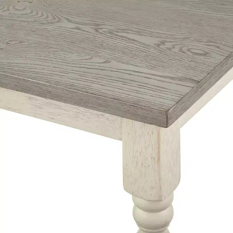 Table hauteur comptoir gris/blanc : Moderne du milieu du siècle