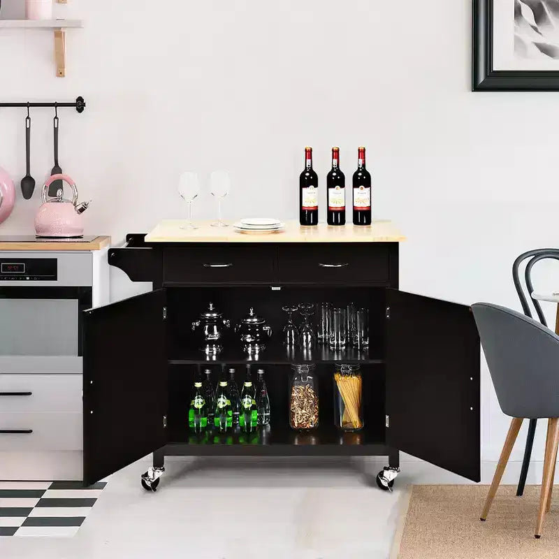 Desserte de cuisine roulante moderne meuble de rangement îlot chariot utilitaire
