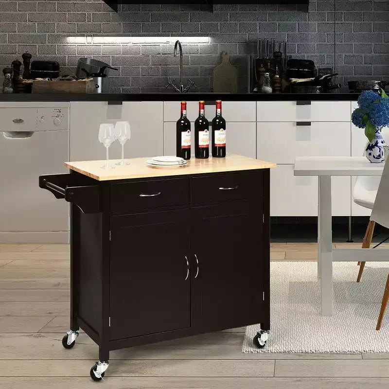 Desserte de cuisine roulante moderne meuble de rangement îlot chariot utilitaire
