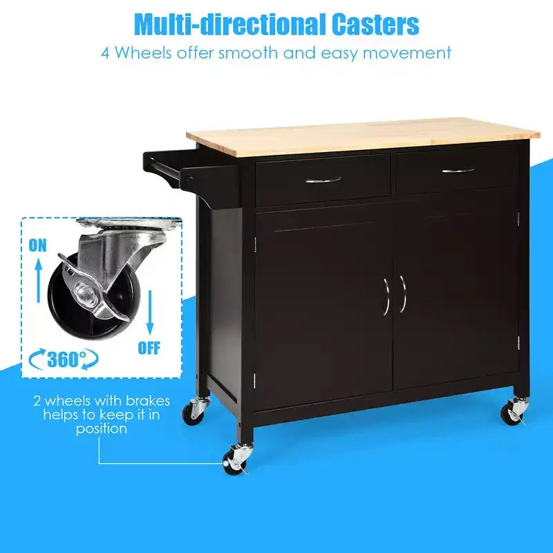 Desserte de cuisine roulante moderne meuble de rangement îlot chariot utilitaire